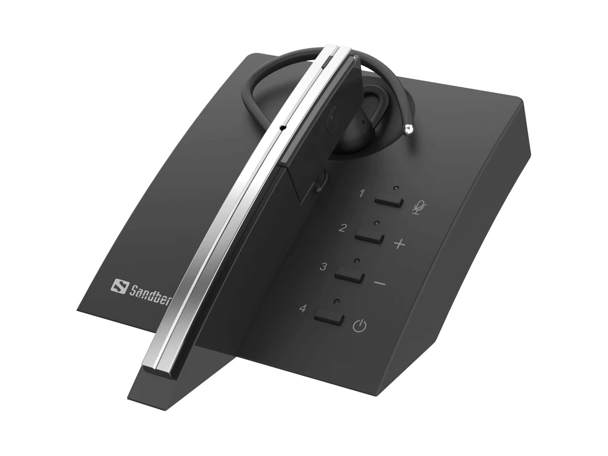 Sandberg 126-25 Kopfhörer & Headset Kabellos Ohrbügel Büro/Callcenter Bluetooth Ladestation Schwarz, Grau