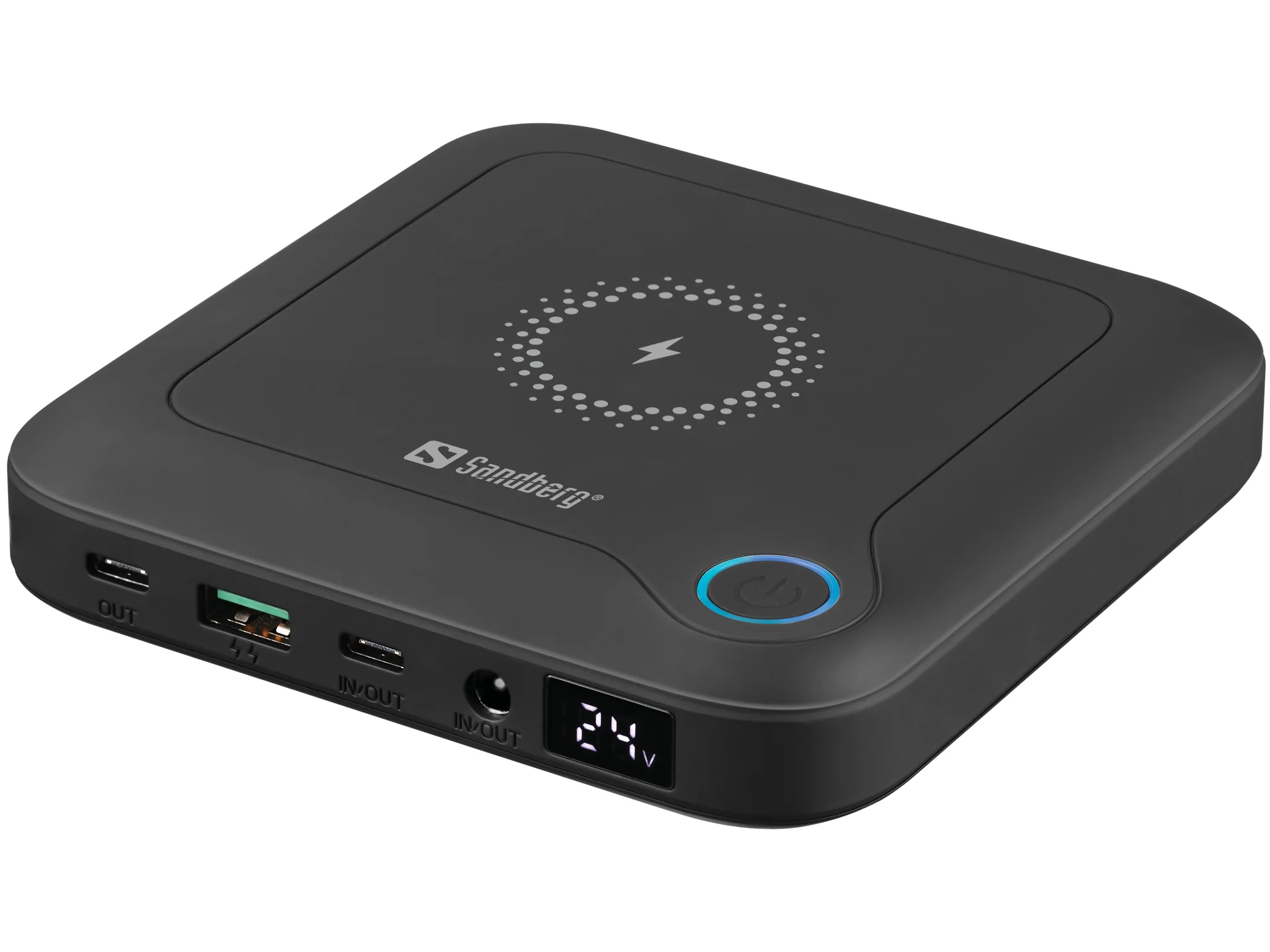 Sandberg 420-57 Powerbank 24000 mAh Kabelloses Aufladen Schwarz