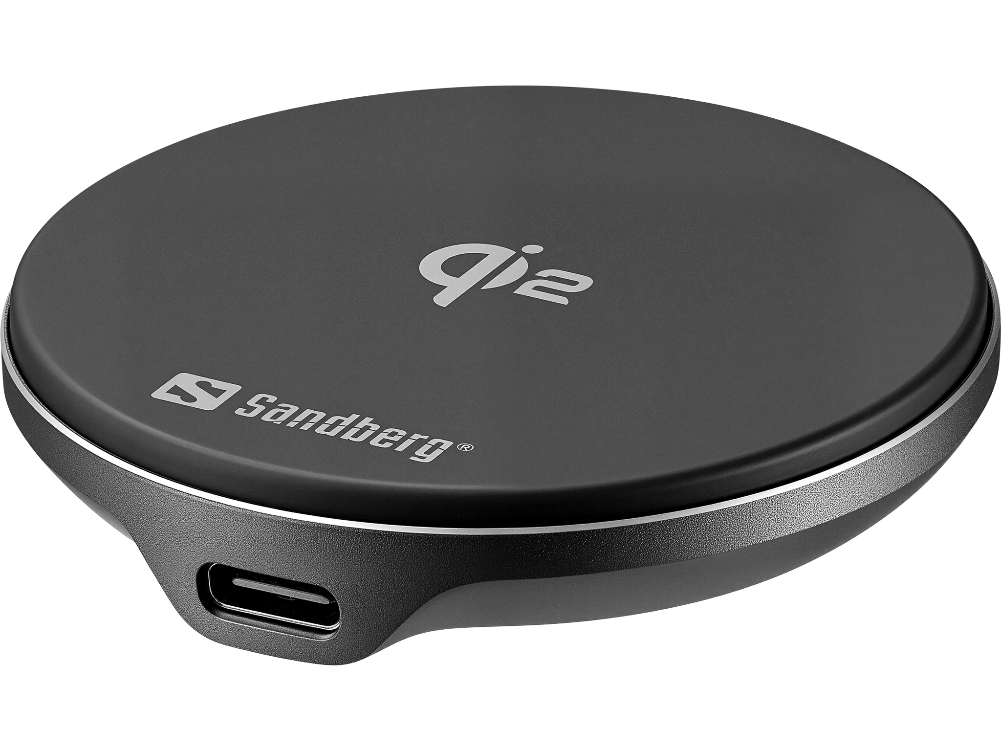 Sandberg 441-61 Ladegerät für Mobilgeräte Universal Aluminium, Schwarz USB Kabelloses Aufladen Drinnen