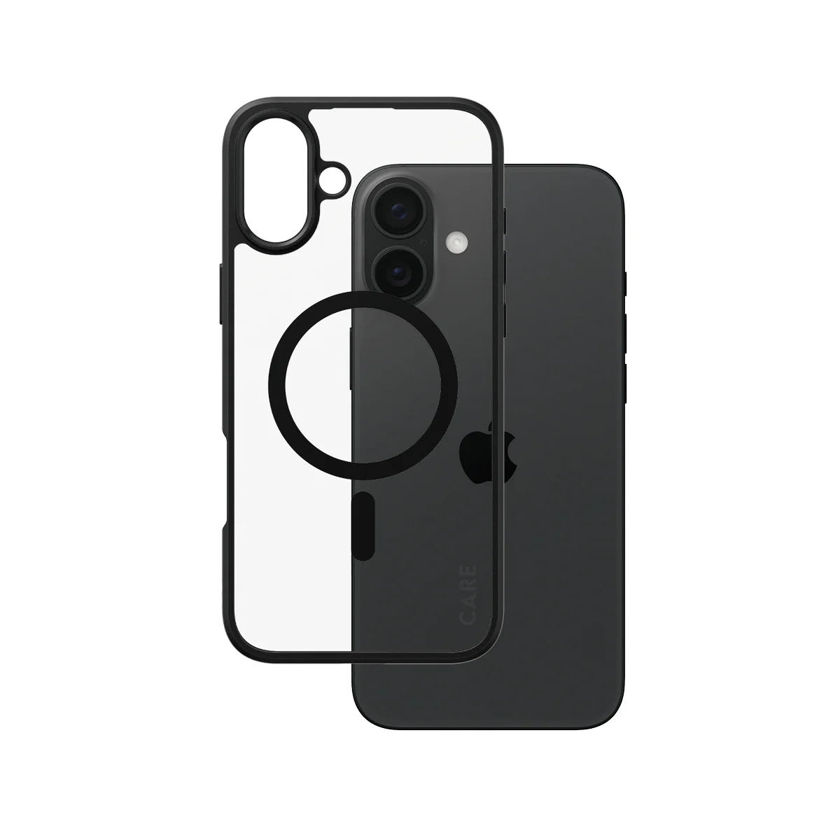 PanzerGlass CARE™ by ® Urban Combat Case Transparent m. Schwarz Rahmen & MagSafe iPhone 16 Plus