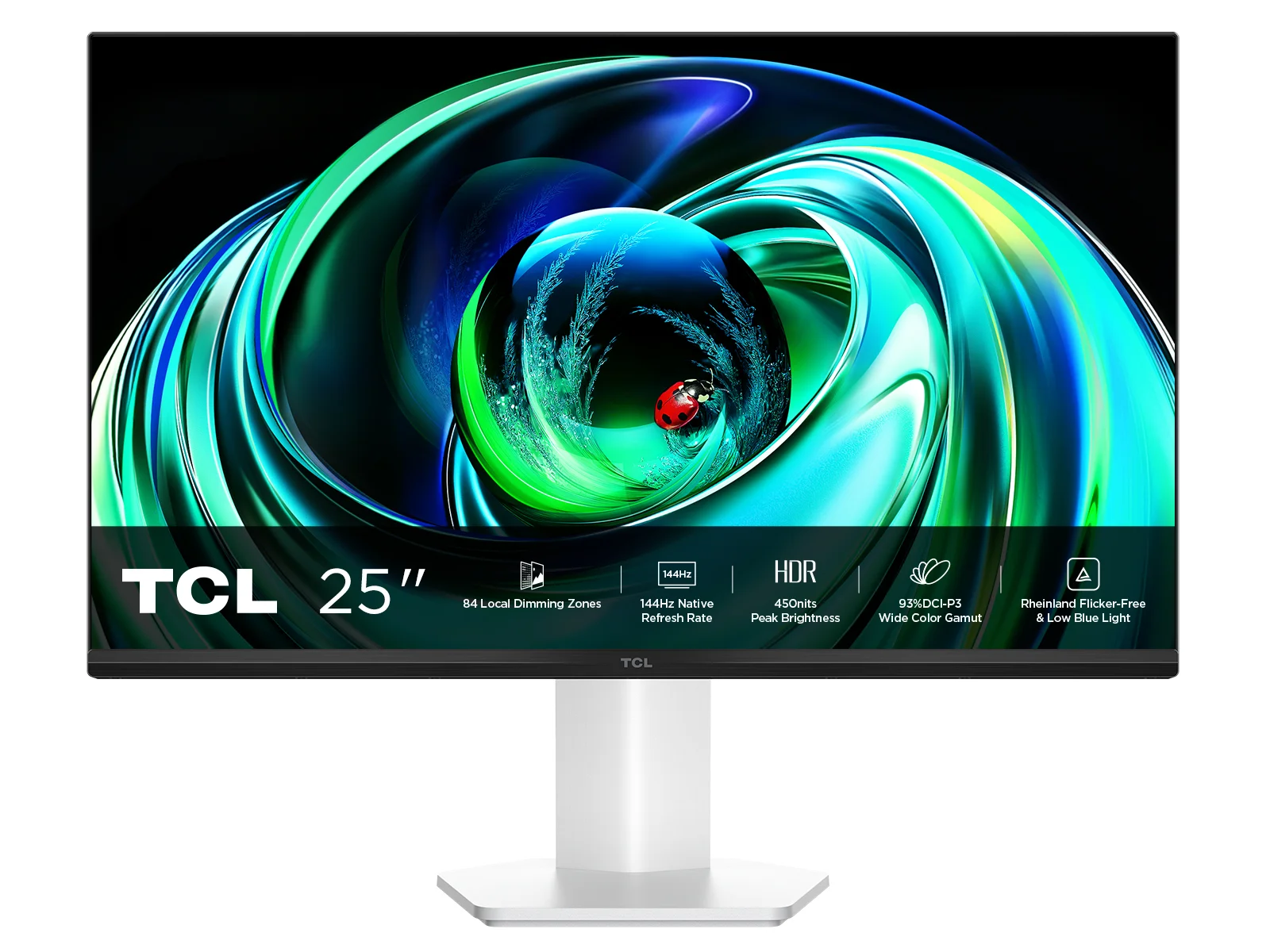 TCL 25G54 Computerbildschirm 63,5 cm (25") 1920 x 1080 Pixel Full HD QLED Weiß