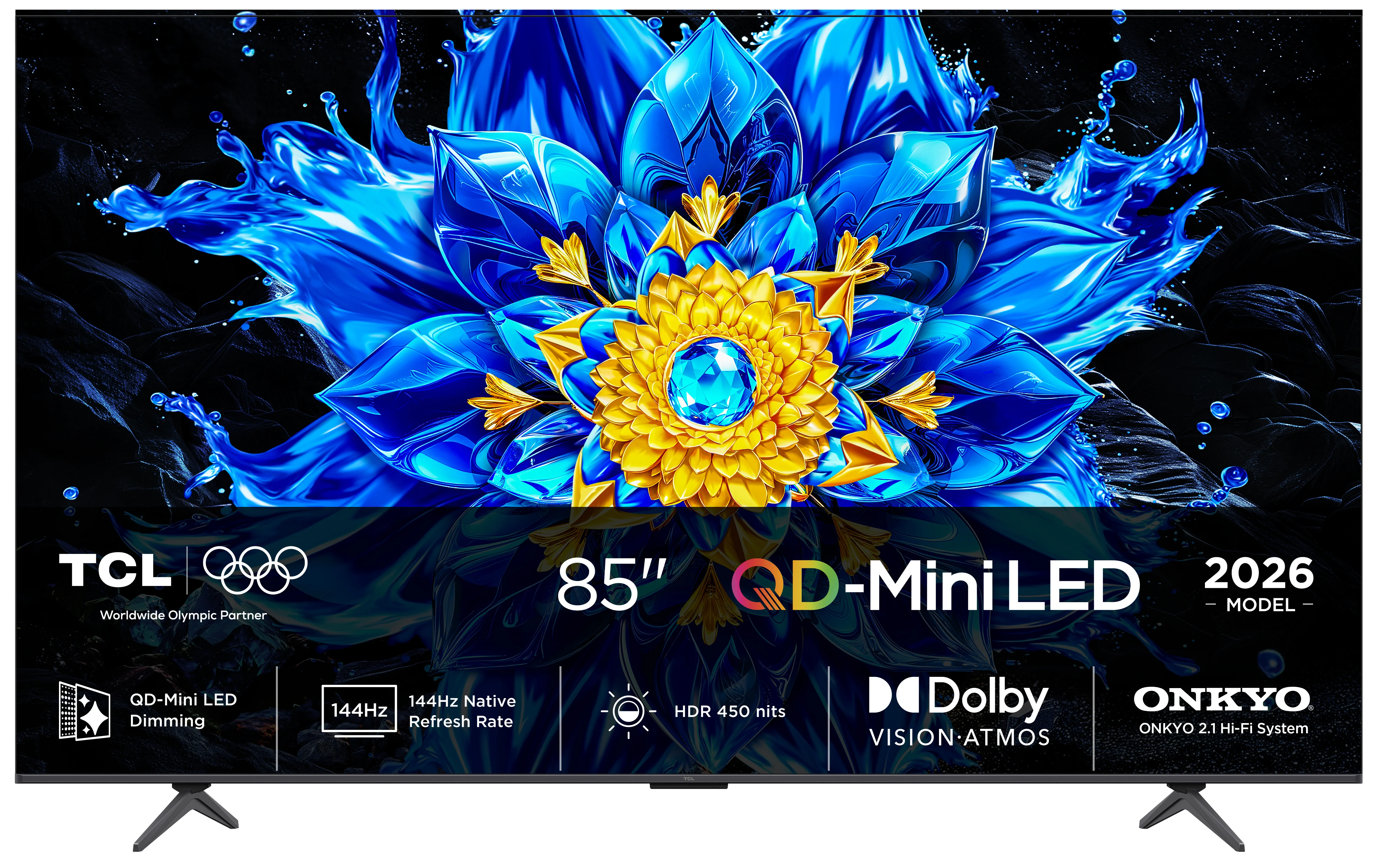 TCL P8L 85P8L Fernseher 2,16 m (85") 4K Ultra HD Smart-TV WLAN Schwarz 450 cd/m²