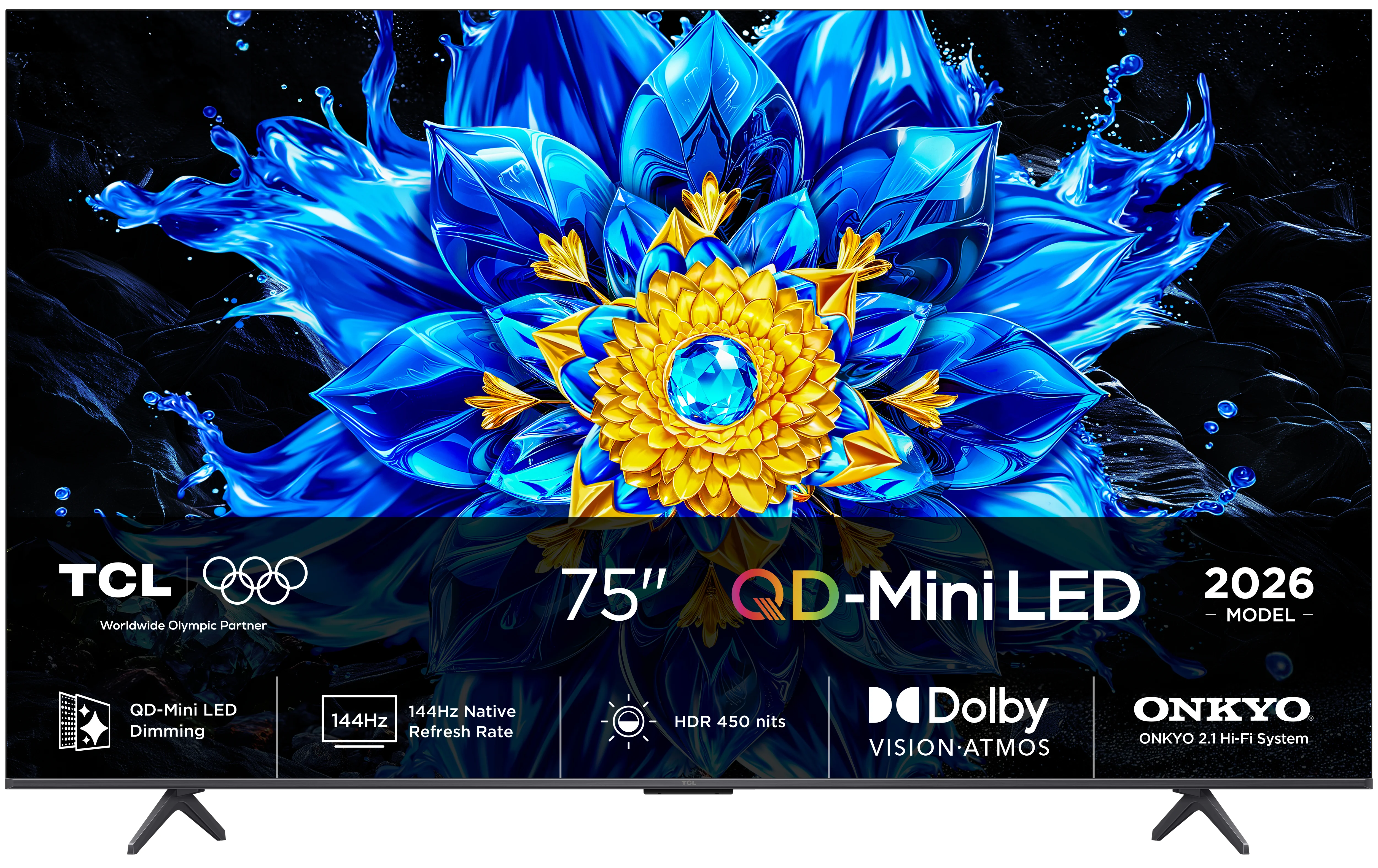 TCL P8L 75P8L Fernseher 190,5 cm (75") 4K Ultra HD Smart-TV WLAN Schwarz 450 cd/m²