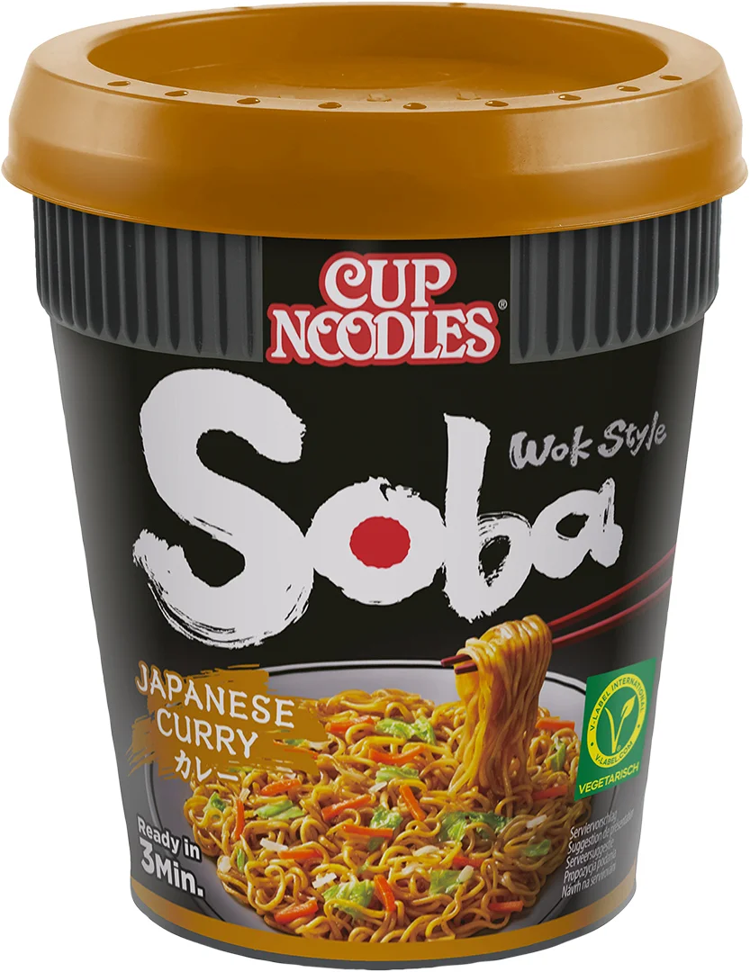 Nissin Cup Japanese Curry Instant-Soba-Nudeln