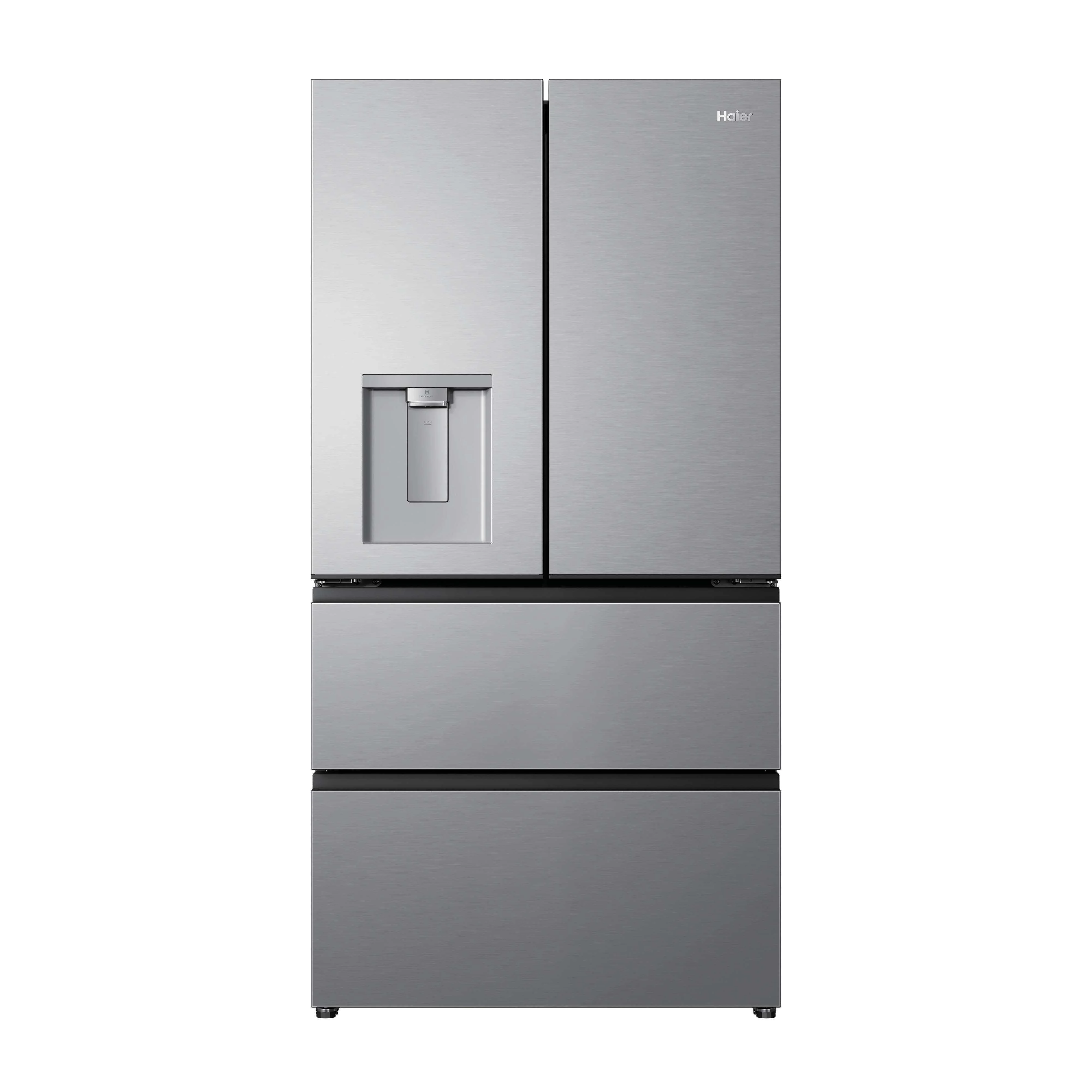 Haier HFR59F18CWMM Side-by-Side Kühlkombination Freistehend 700 l Edelstahl, Platin
