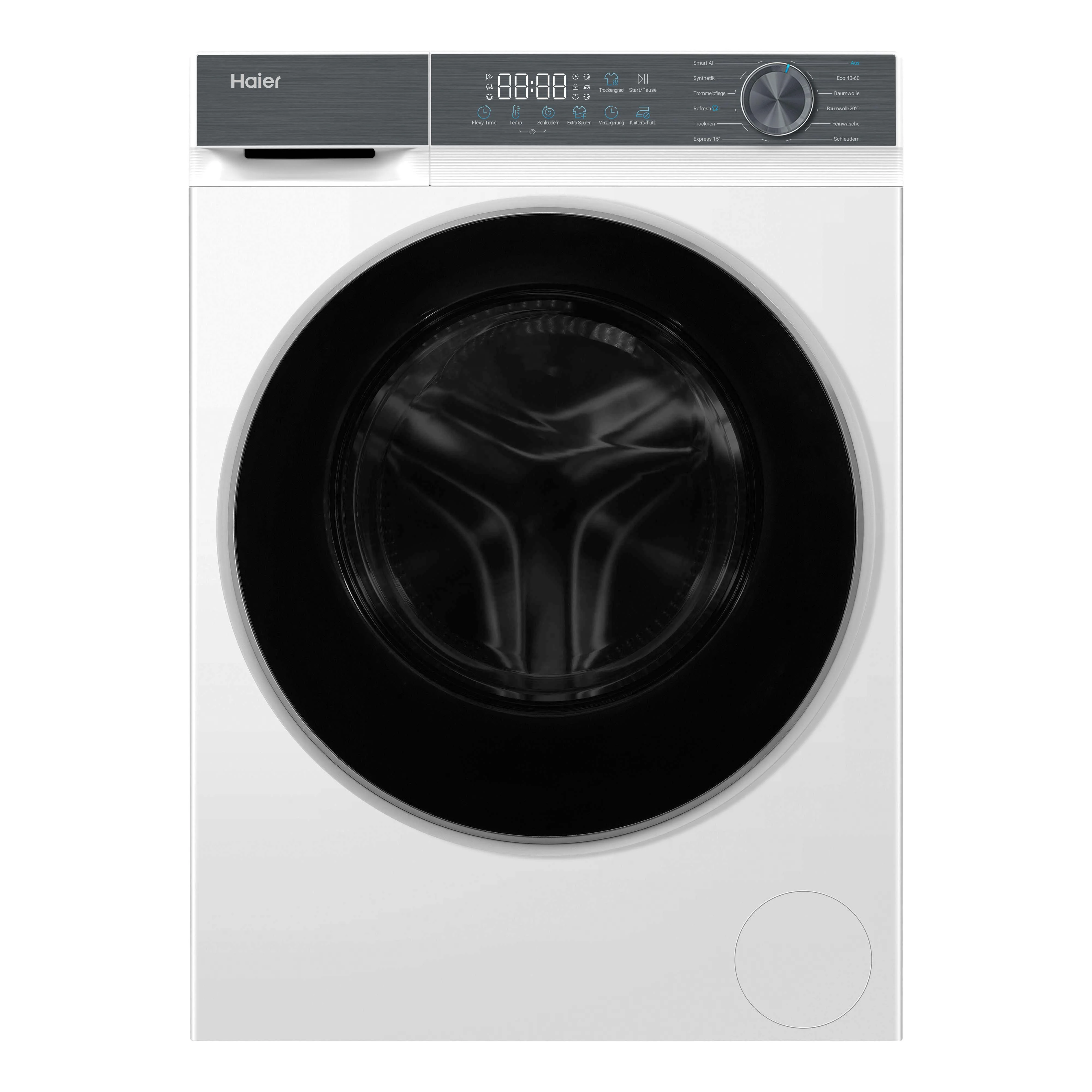 Haier HWD80-BP14637T Waschtrockner Freistehend Frontlader Weiß