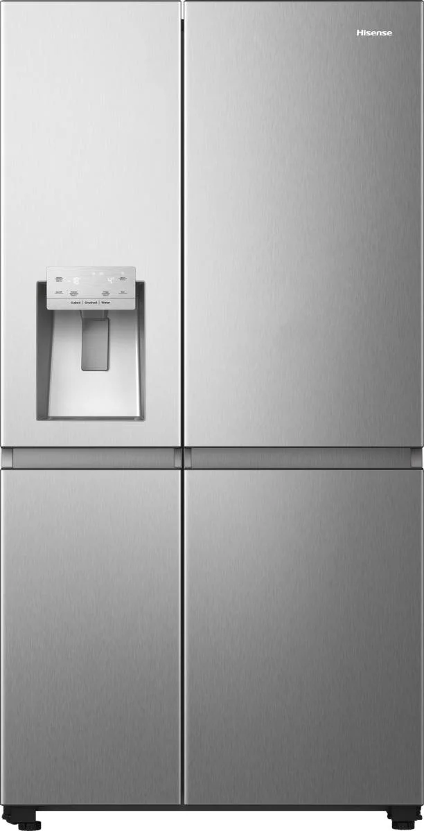 Hisense Freistehend Side-by-Side-Kühlschrank, Inox, 632 l