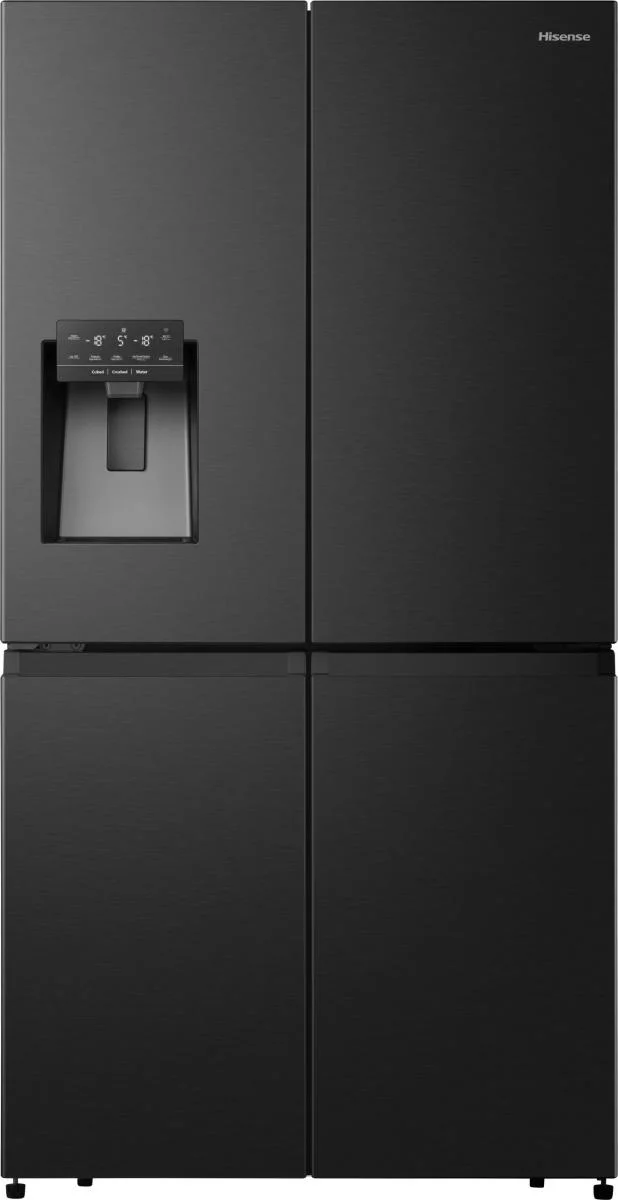 Hisense Hi7 Freistehend Flügeltürkühlschrank, Schwarz, 584 l