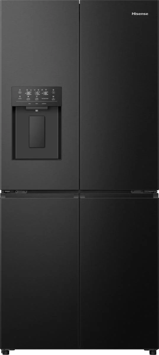 Hisense Freistehend Flügeltürkühlschrank, Schwarz, 483 l