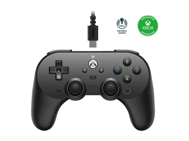 8BITDO Pro 2 wired Gaming Controller Schwarz für Xbox Series X, S, One, PC