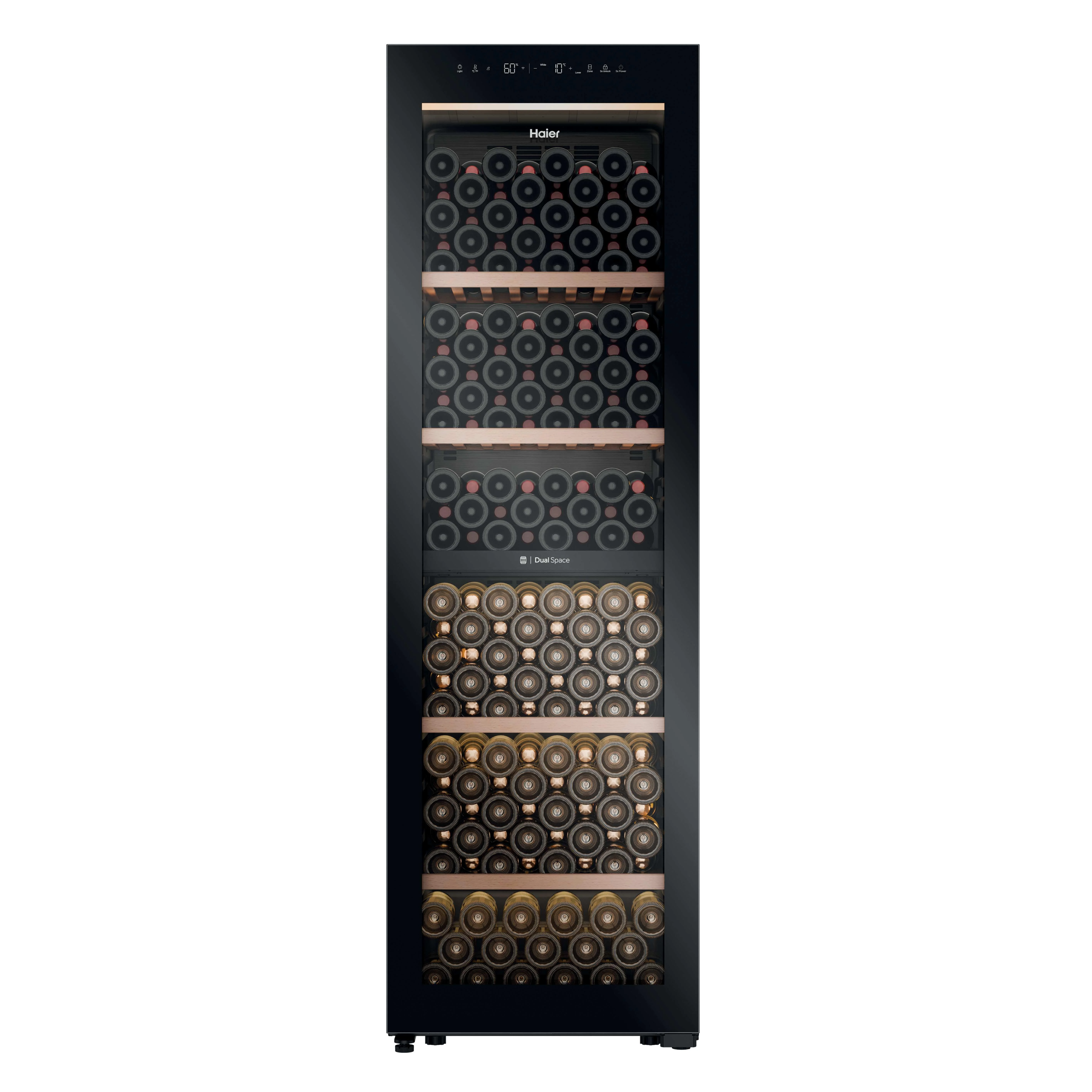 Haier HWS201GDFH1 Weinkühler mit Kompressor Freistehend Schwarz 201 Flasche(n)