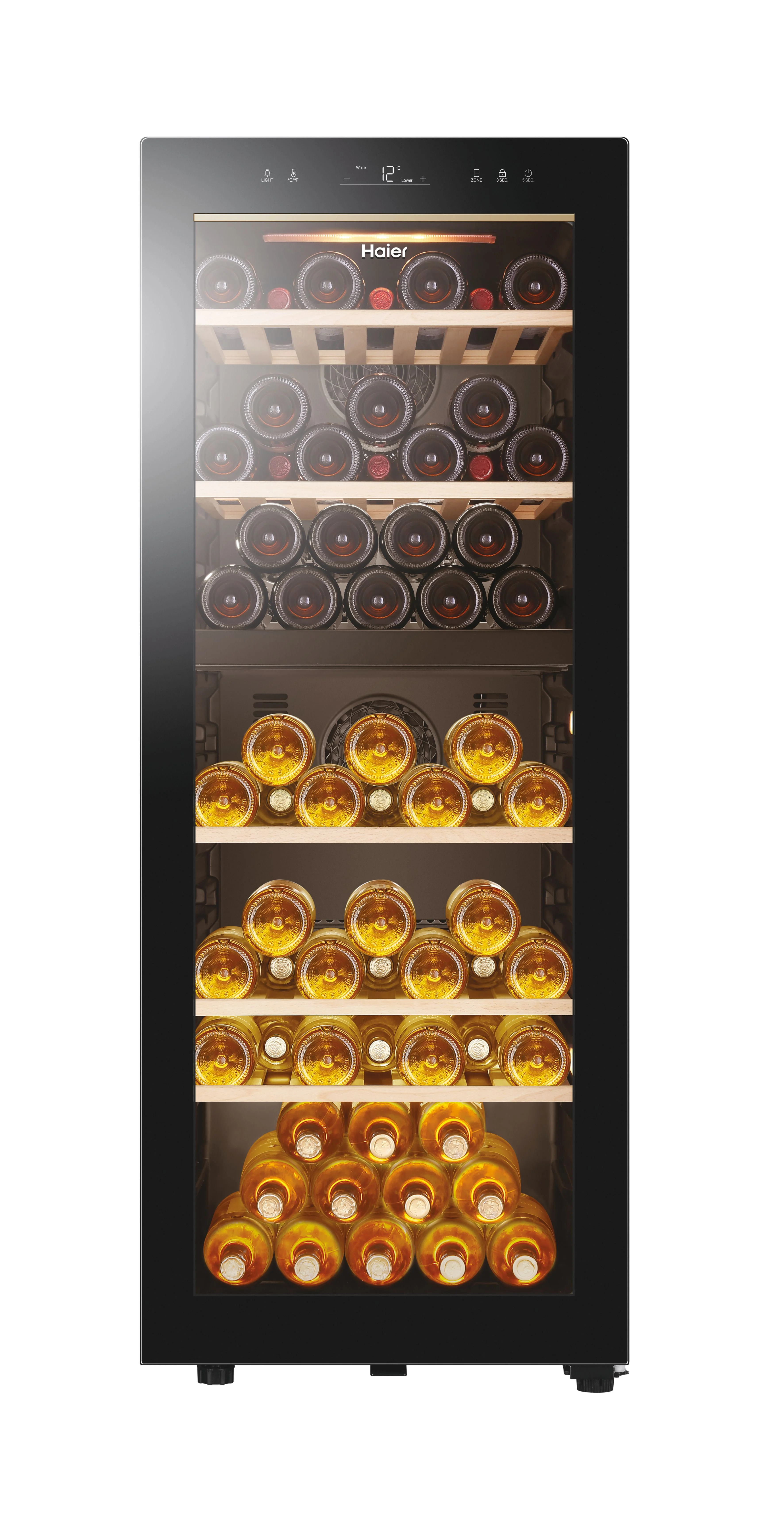 Haier Wine Bank 50 Serie 5 HWS79GDG Weinkühler mit Kompressor Freistehend Schwarz 79 Flasche(n)