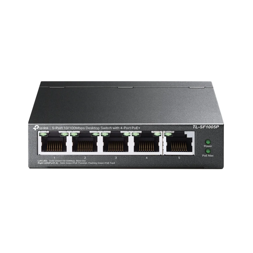 TP-Link 5-Port 10/100Mbps Desktop Switch mit 4-Port PoE+