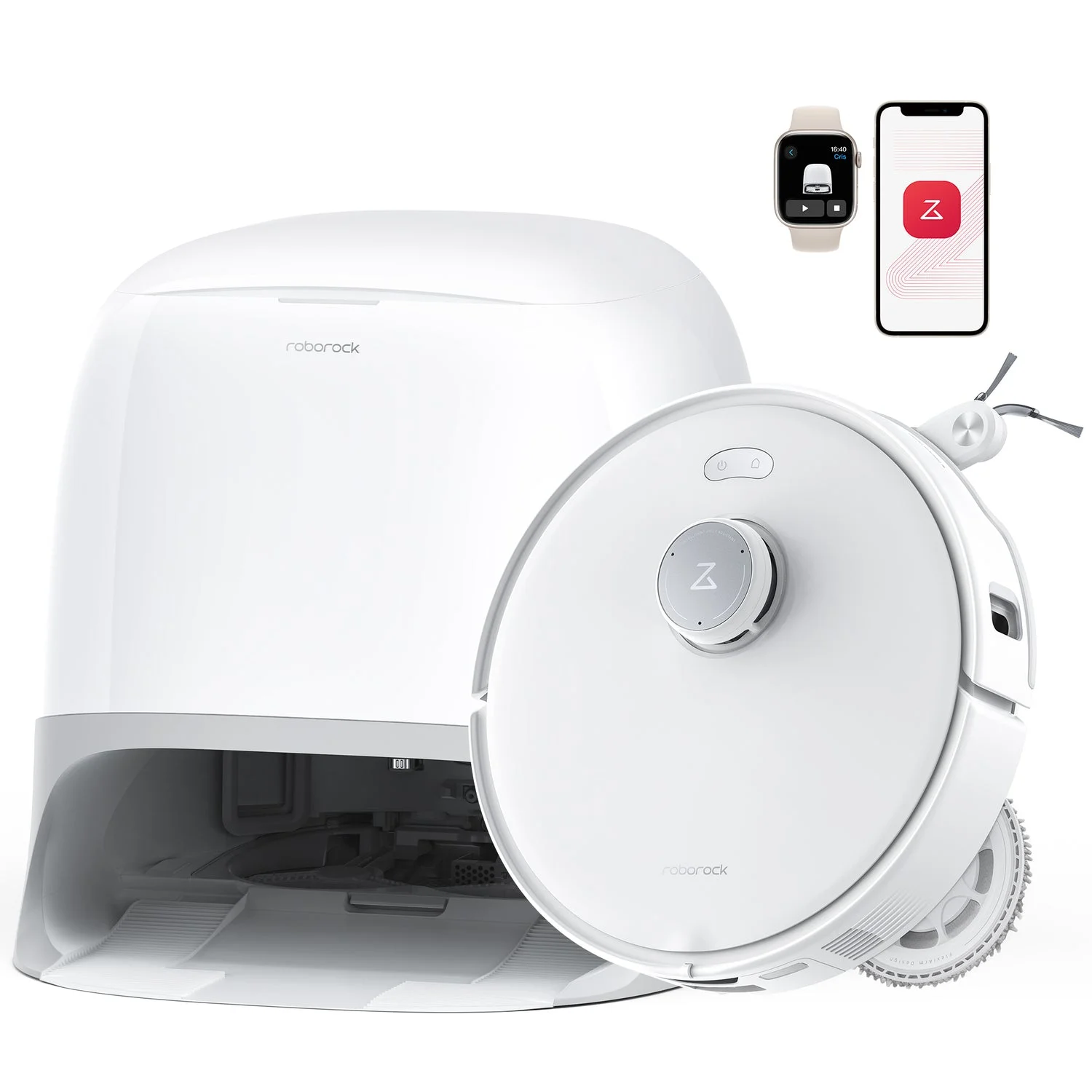 Roborock Qrevo Curv 5A1 0,325 l Schwarz, Weiß