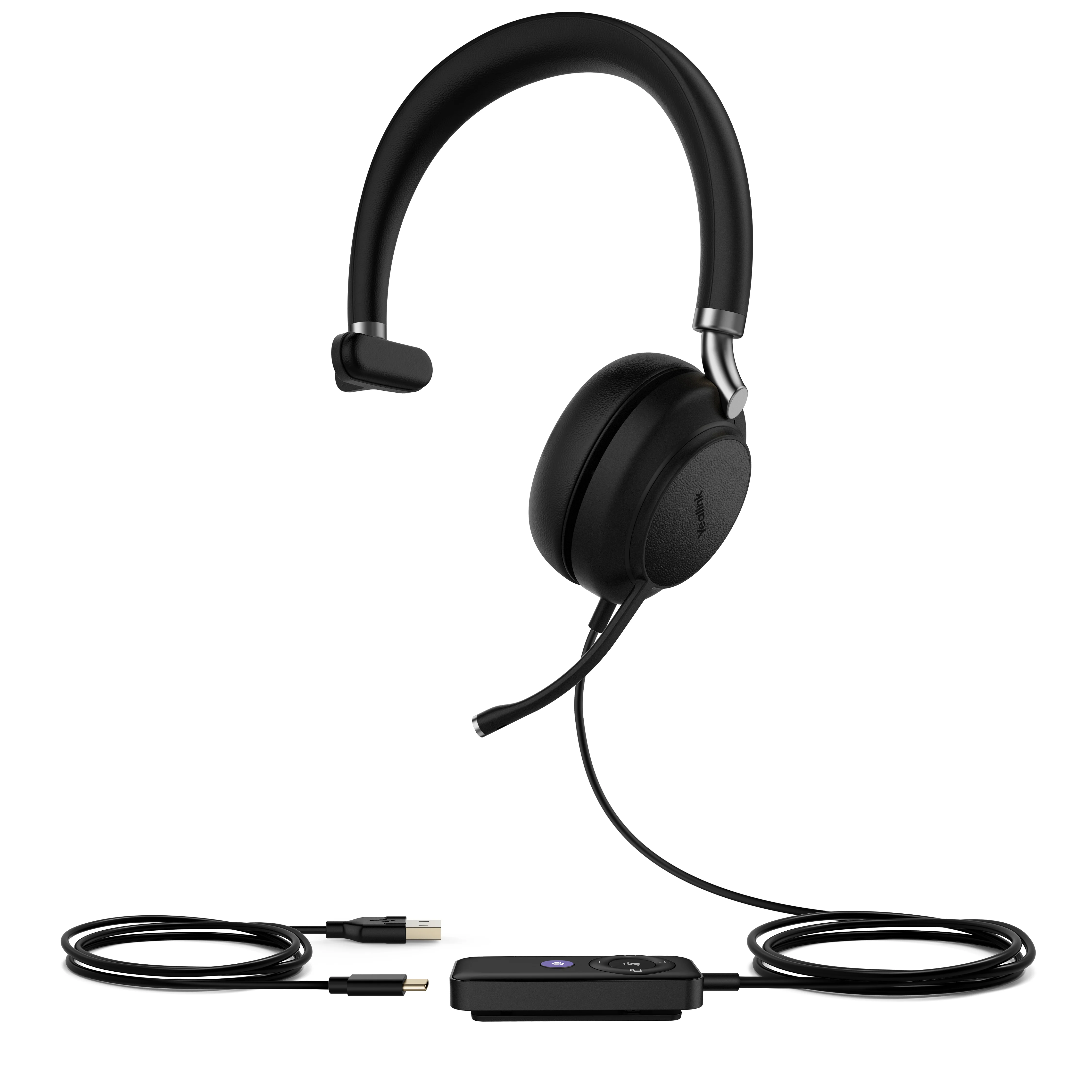 Yealink UH38 Mono Teams Kopfhörer Verkabelt & Kabellos Kopfband Büro/Callcenter Bluetooth Schwarz