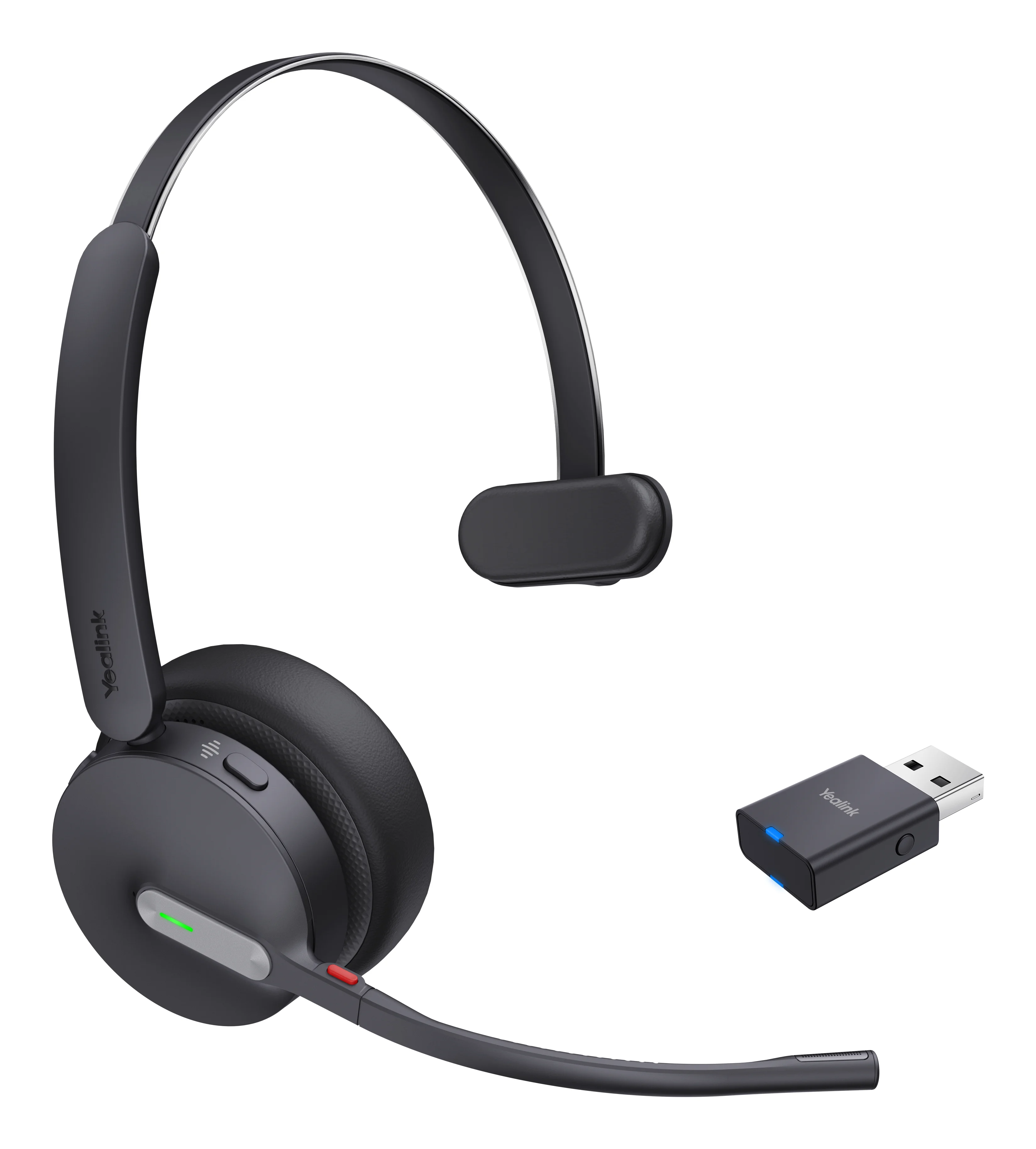 Yealink WH64 Hybrid Mono UC Kopfhörer Kabellos Kopfband Büro/Callcenter Mikro-USB Bluetooth Schwarz