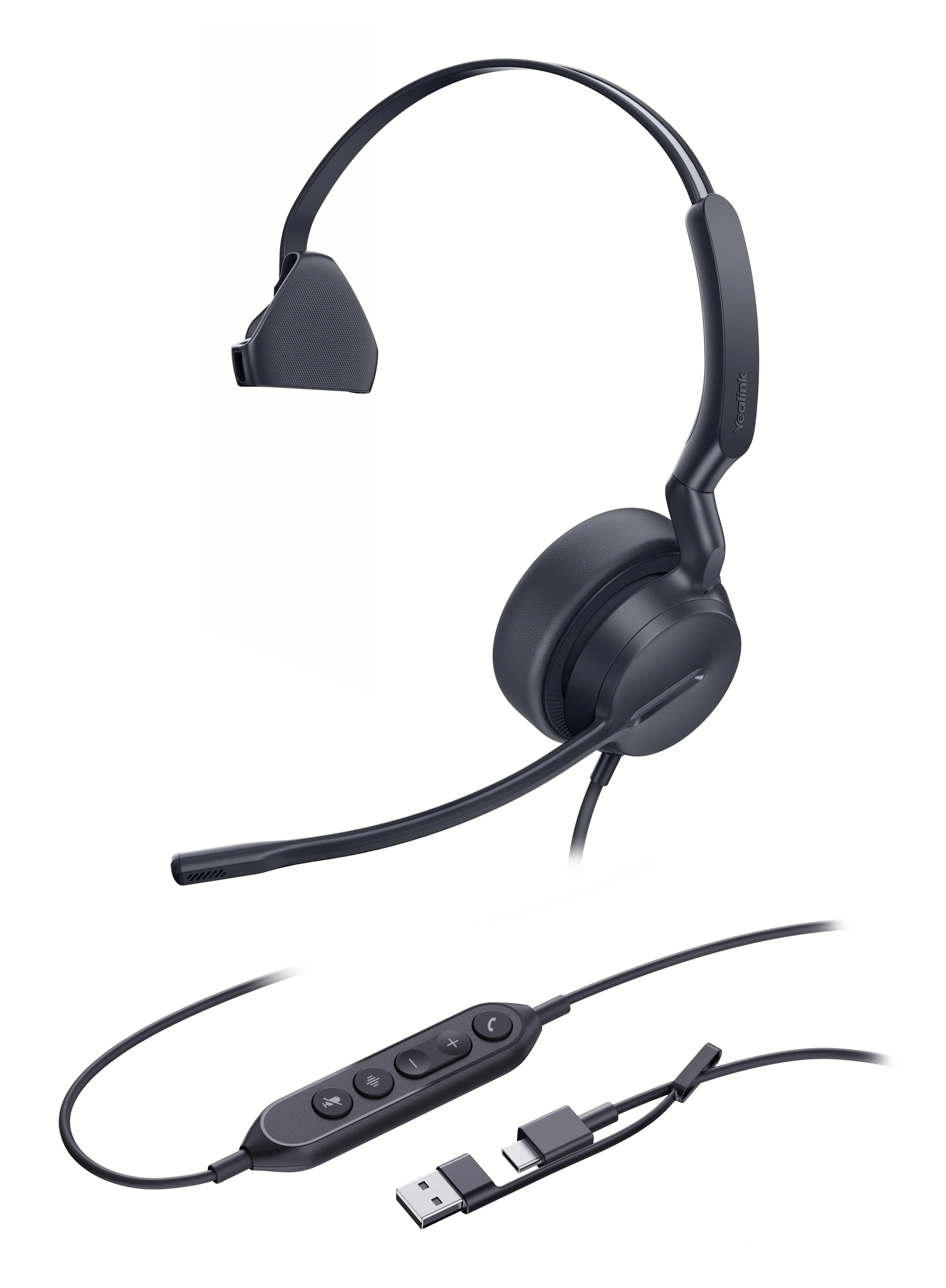 Yealink Mono-UC-Headset mit USB-C/A-Anschluss