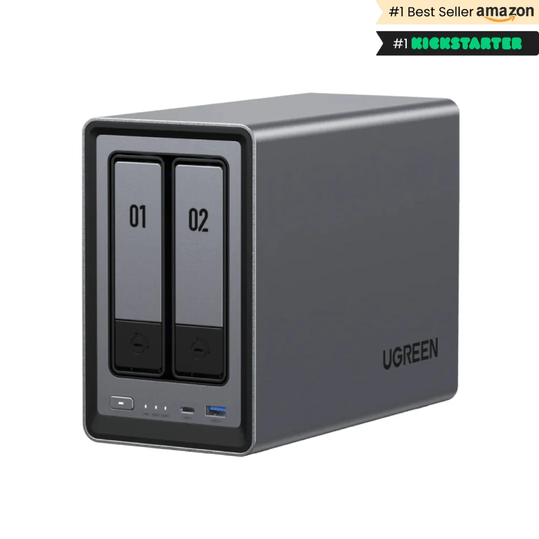 Ugreen NASync DXP2800 NAS System 2-Bay Kompakt Intel® N N100 8 GB DDR5 0 TB UGOS Pro Schwarz