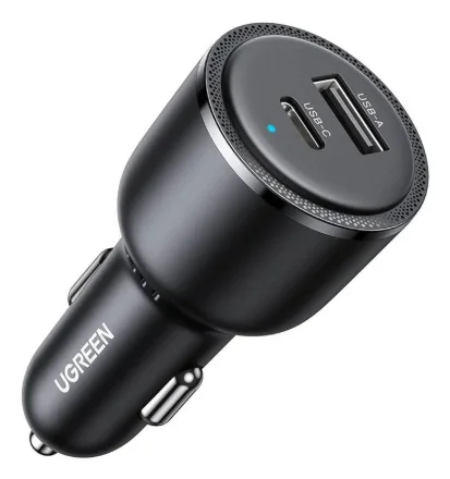 Ugreen 35023 Ladegerät für Mobilgeräte Universal Schwarz Zigarettenanzünder Schnellladung Auto