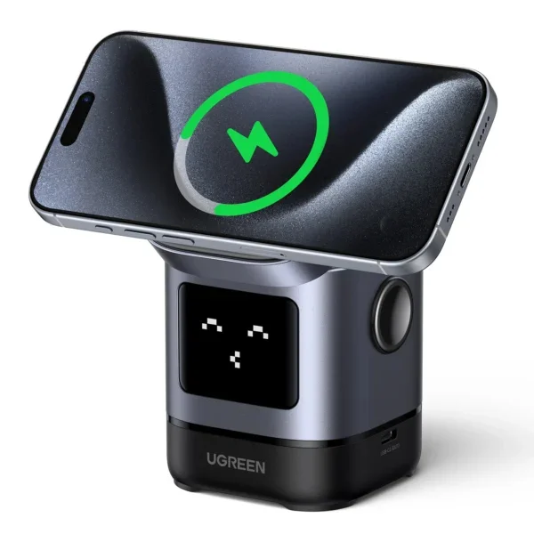 Ugreen 45775 Ladegerät für Mobilgeräte Universal Schwarz, Grau AC Kabelloses Aufladen Schnellladung Drinnen