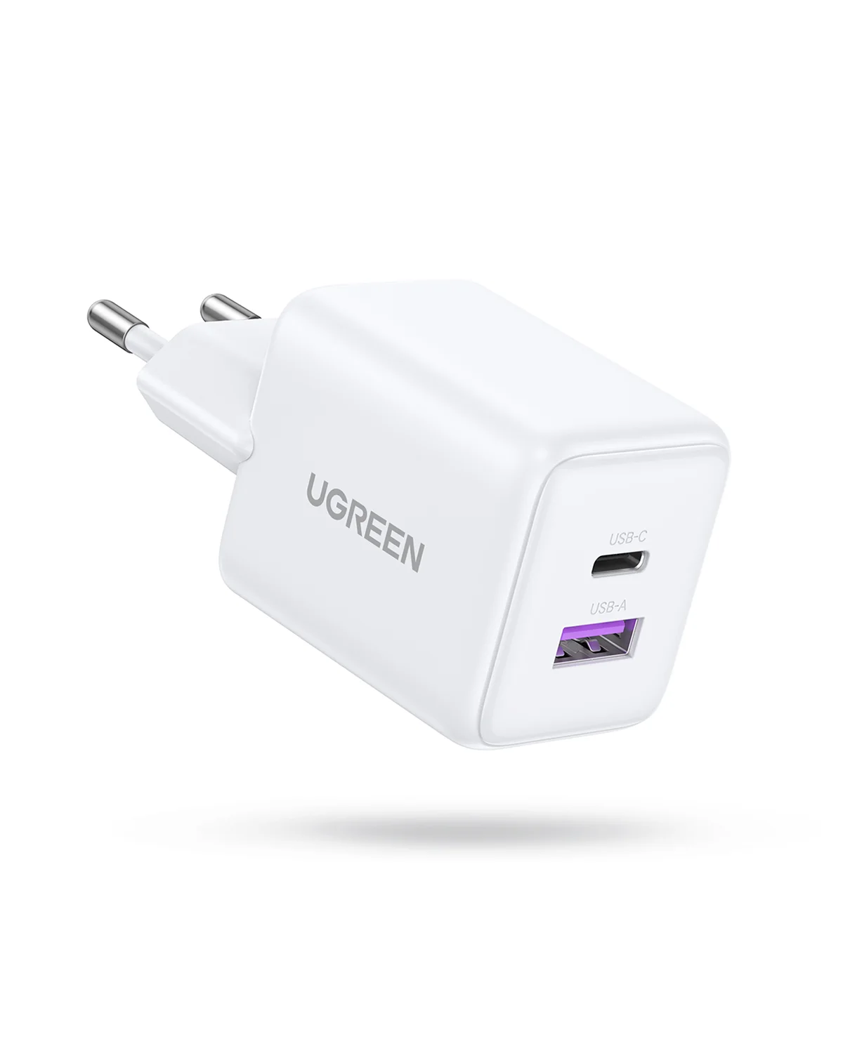 Ugreen 65015 Ladegerät für Mobilgeräte Kopfhörer, Handy, Powerbank, Tablets, Telefon Weiß AC Schnellladung Drinnen