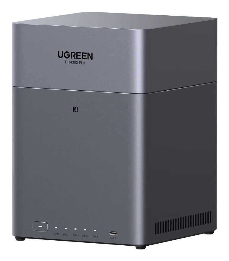 Ugreen DH4300 Plus NAS Mini Tower 8 GB LPPDDR4X UGOS Pro Grau