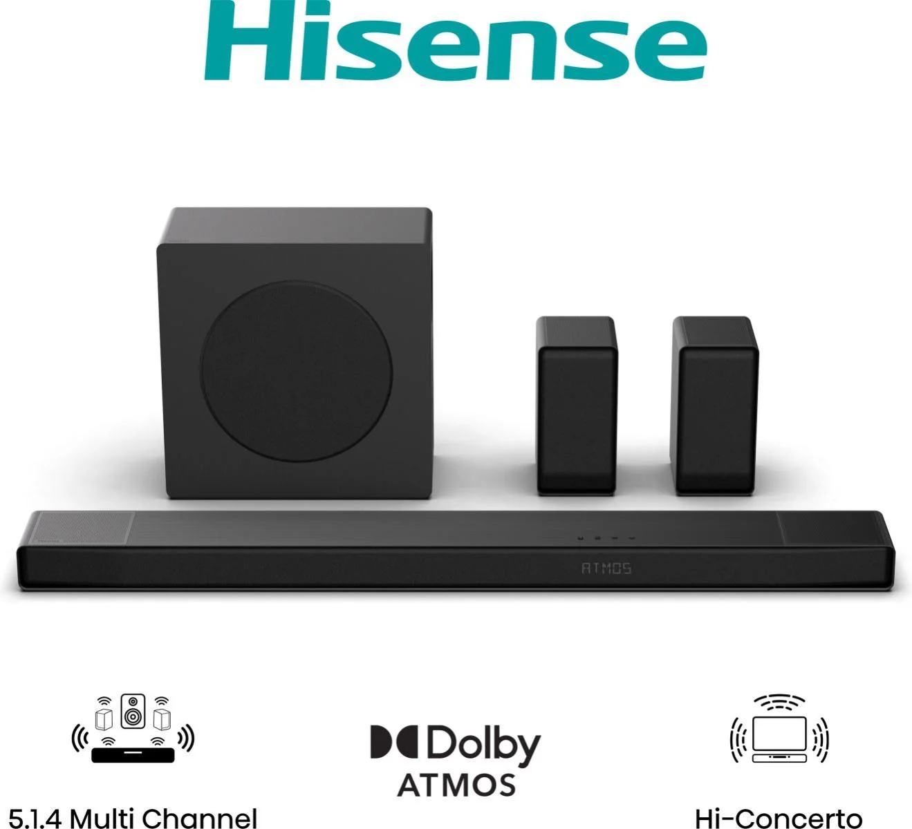 Hisense 5.1.4 CH Soundbar, 600 W