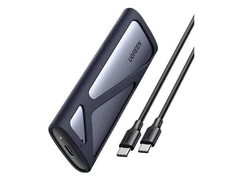 UGREEN USB-C auf M.2 M-Key Mobiles Festplattengehäuse, Gray