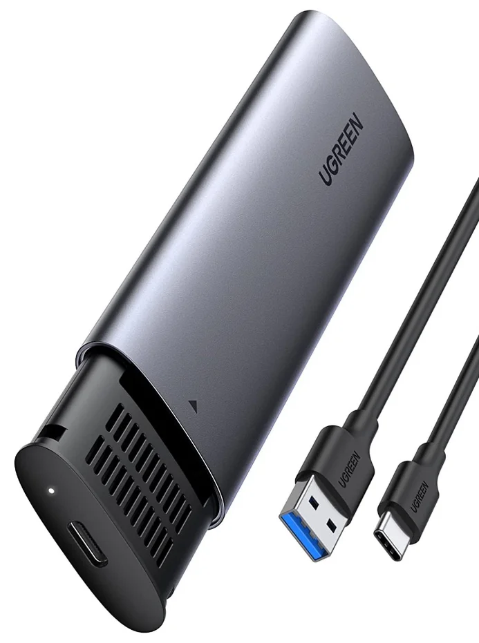 Ugreen 10903 Speicherlaufwerksgehäuse SSD-Gehäuse Schwarz, Grau M.2