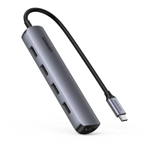 Ugreen 20197 laptop-dockingstation & portreplikator Kabelgebunden USB 3.2 Gen 1 (3.1 Gen 1) Type-C Grau