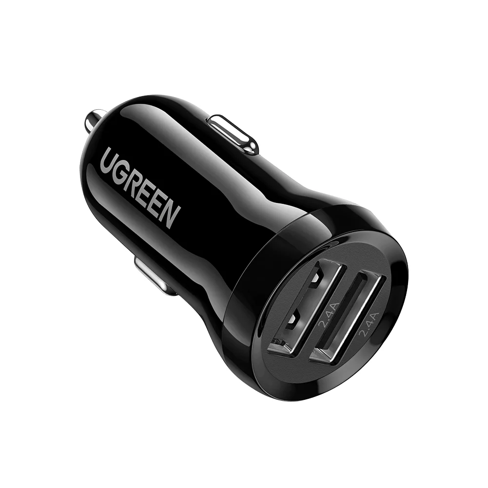 Ugreen 50875 Ladegerät für Mobilgeräte MP4, Tragbarer Rechner Schwarz Zigarettenanzünder Auto