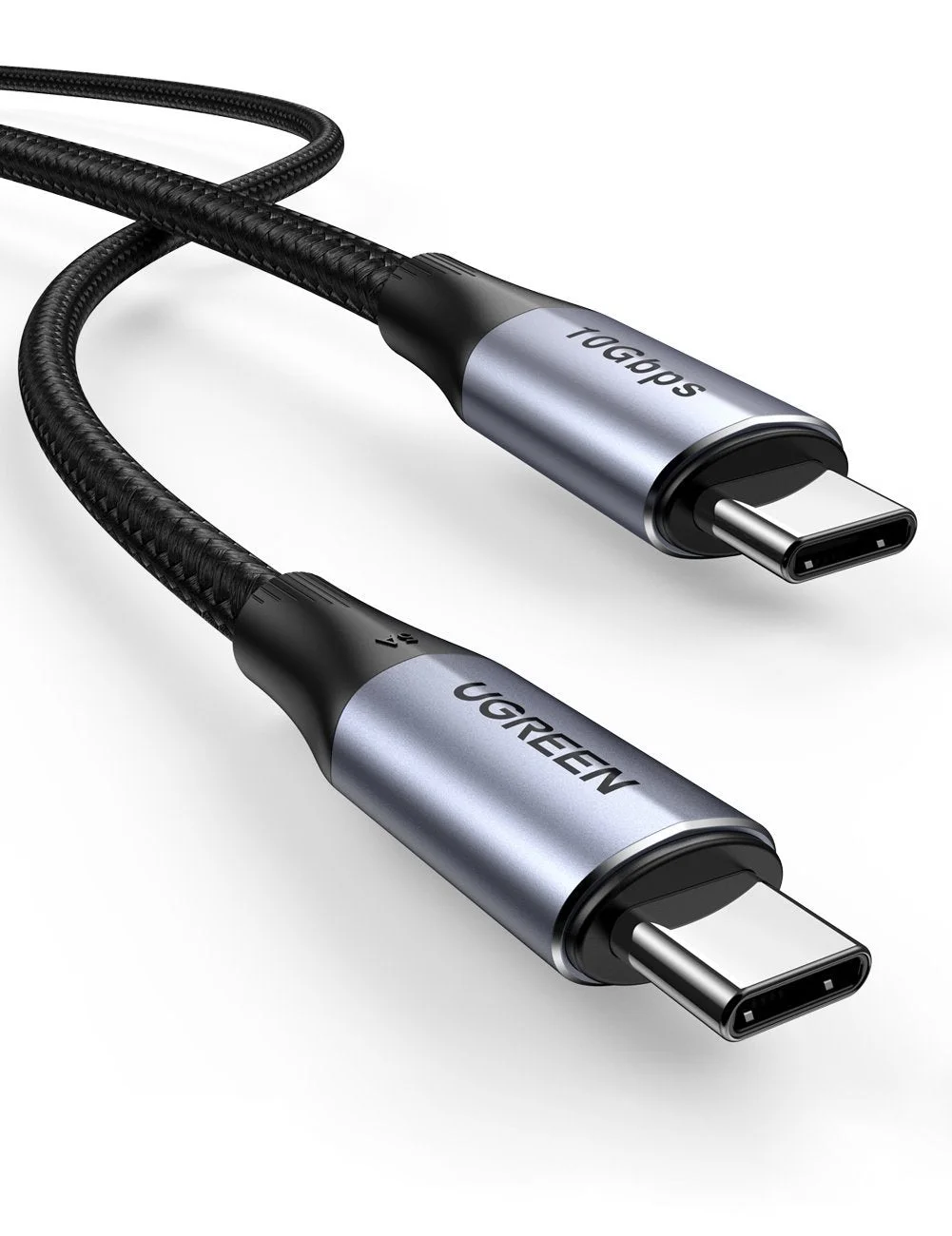 Ugreen 80150 USB Kabel USB 3.2 Gen 2 (3.1 Gen 2) USB C 10 Gbit/s 100 W Schwarz