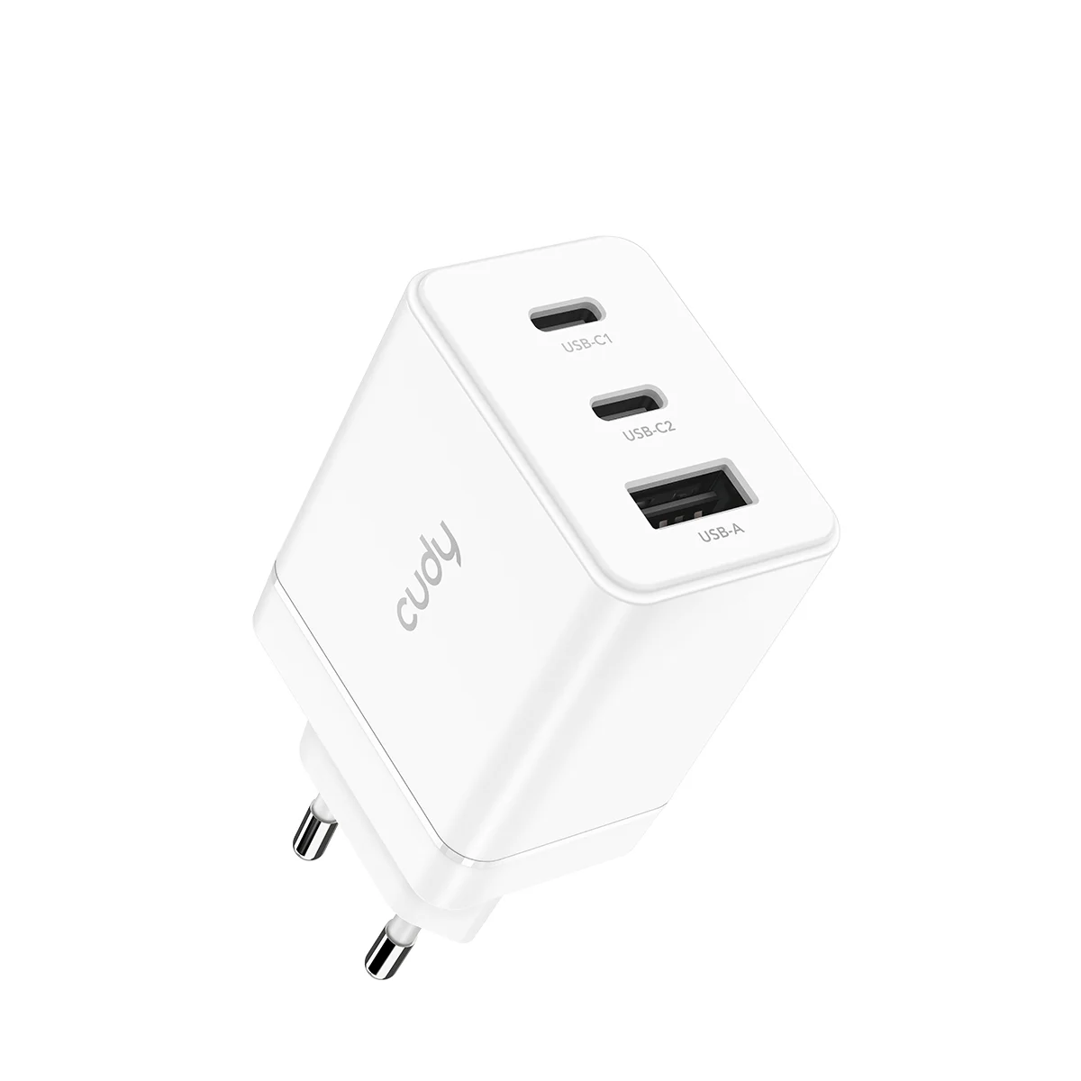 Cudy 67W 3-Port GaN Charger, CH67 1.0 Universal Weiß AC Schnellladung Drinnen