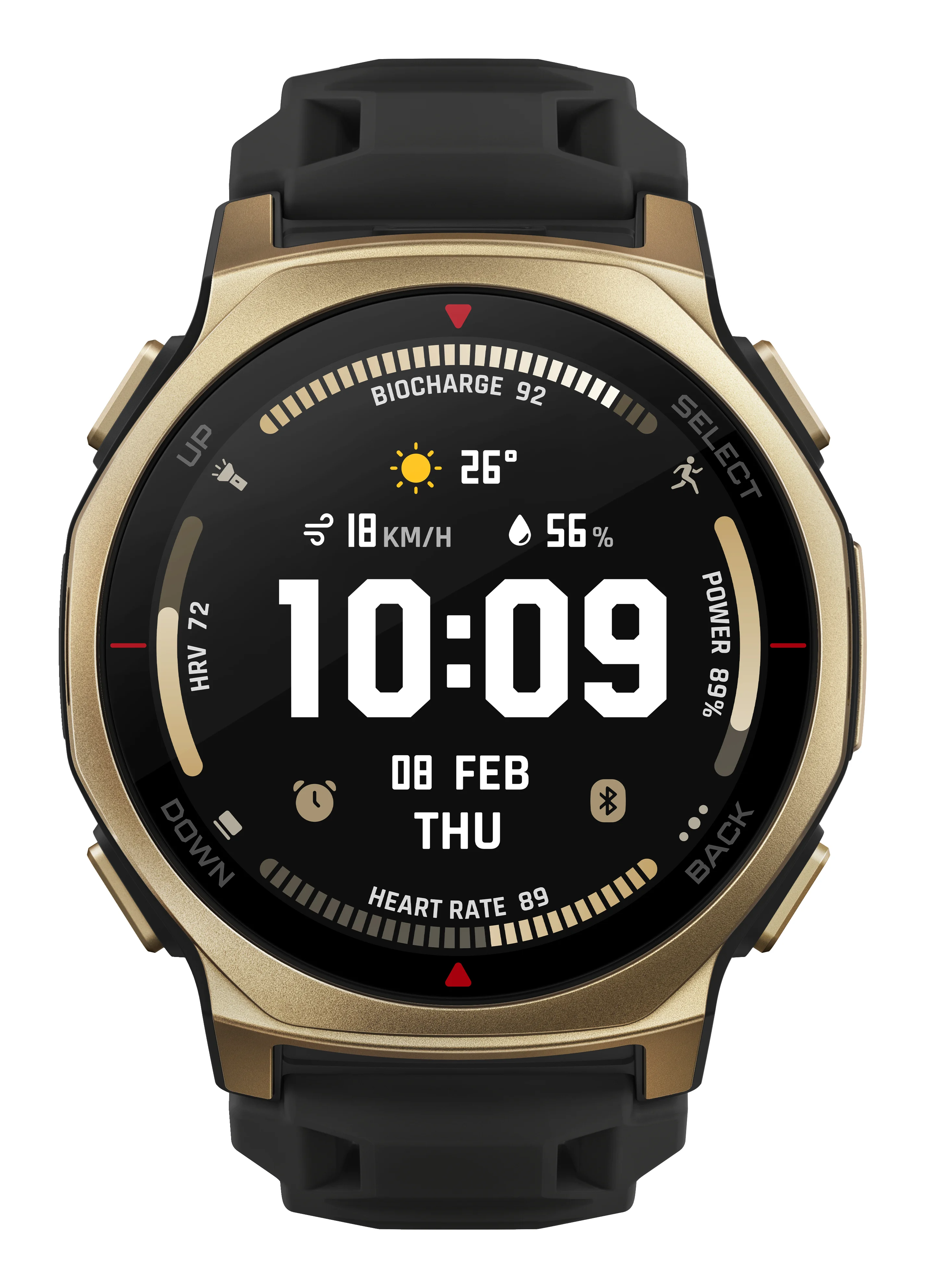 Amazfit T-rex 3 Pro 3,35 cm (1.32") AMOLED 44 mm Digital 466 x 466 Pixel Touchscreen Gold WLAN GPS
