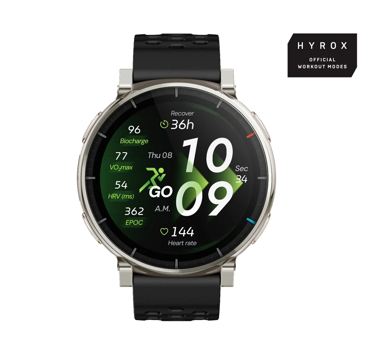 Amazfit Active 3 3,35 cm (1.32") AMOLED Digital 466 x 466 Pixel Touchscreen Gold GPS