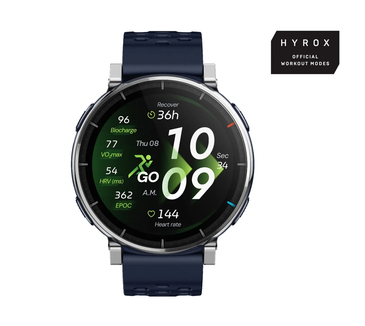 Amazfit W2558GL2N Smartwatch/ Sportuhr 3,35 cm (1.32") AMOLED Digital 466 x 466 Pixel Touchscreen Silber GPS