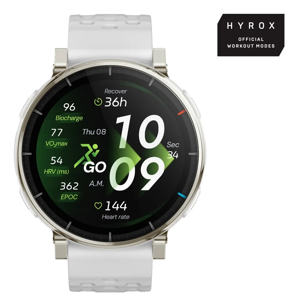 Amazfit Active 3 3,35 cm (1.32") AMOLED Digital 466 x 466 Pixel Touchscreen Gold GPS
