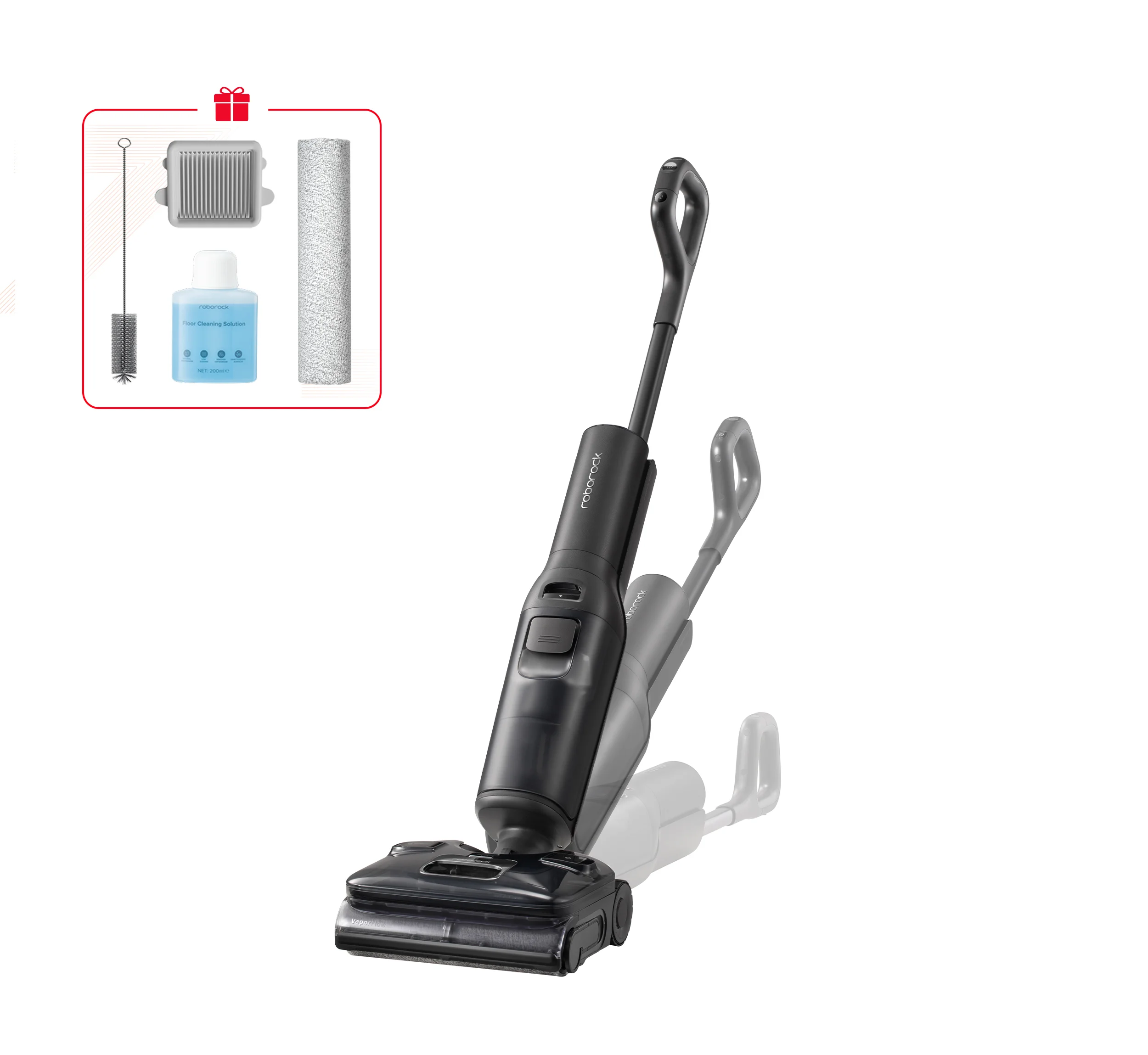 Roborock F25 Steam 2-in-1-Stabstaubsauger Akku Trocken&Nass Beutellos 280 W Schwarz