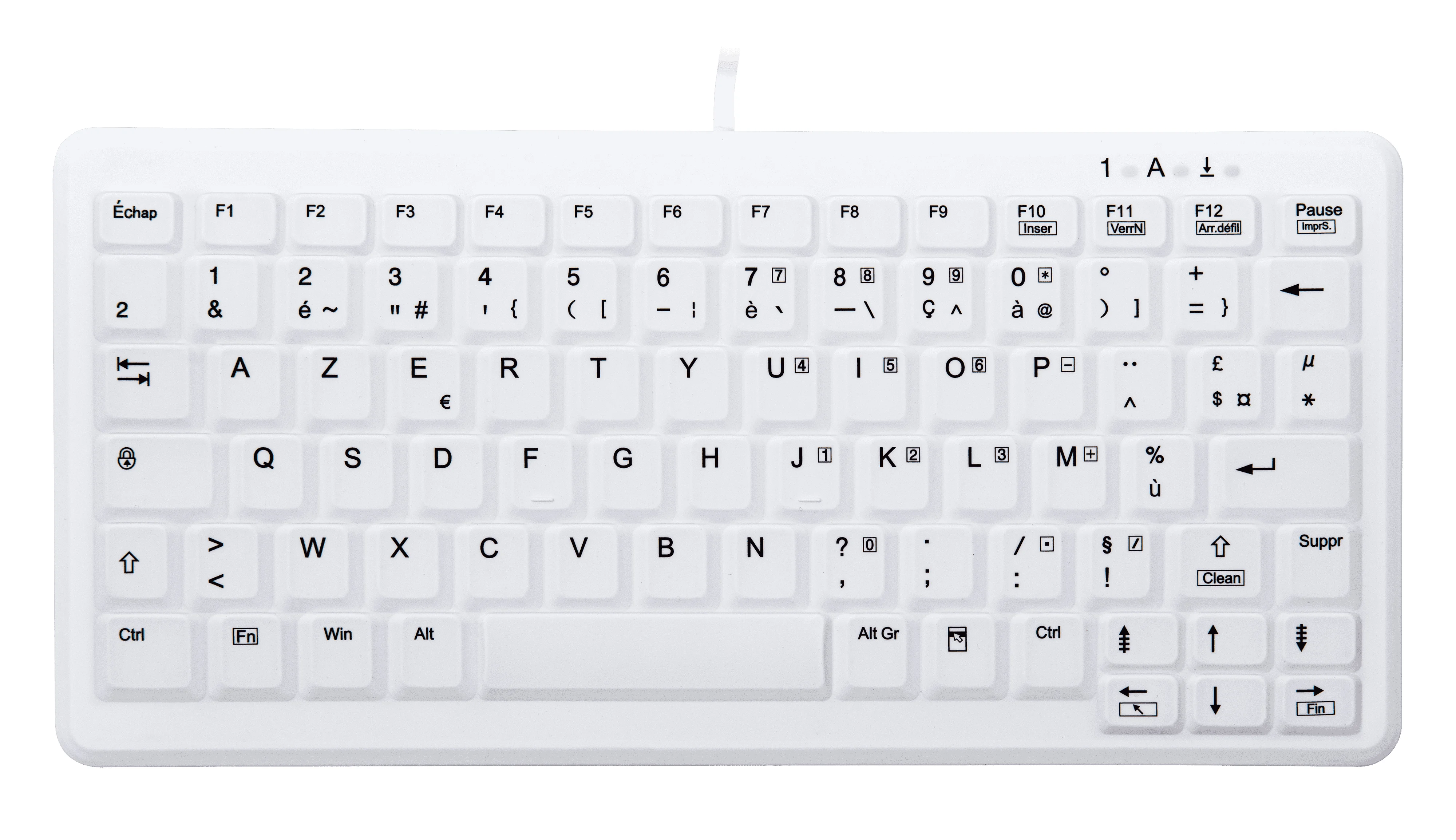 Contour Design Active Key AK-C4110 Tastatur Medizinisch USB AZERTY Französisch Weiß