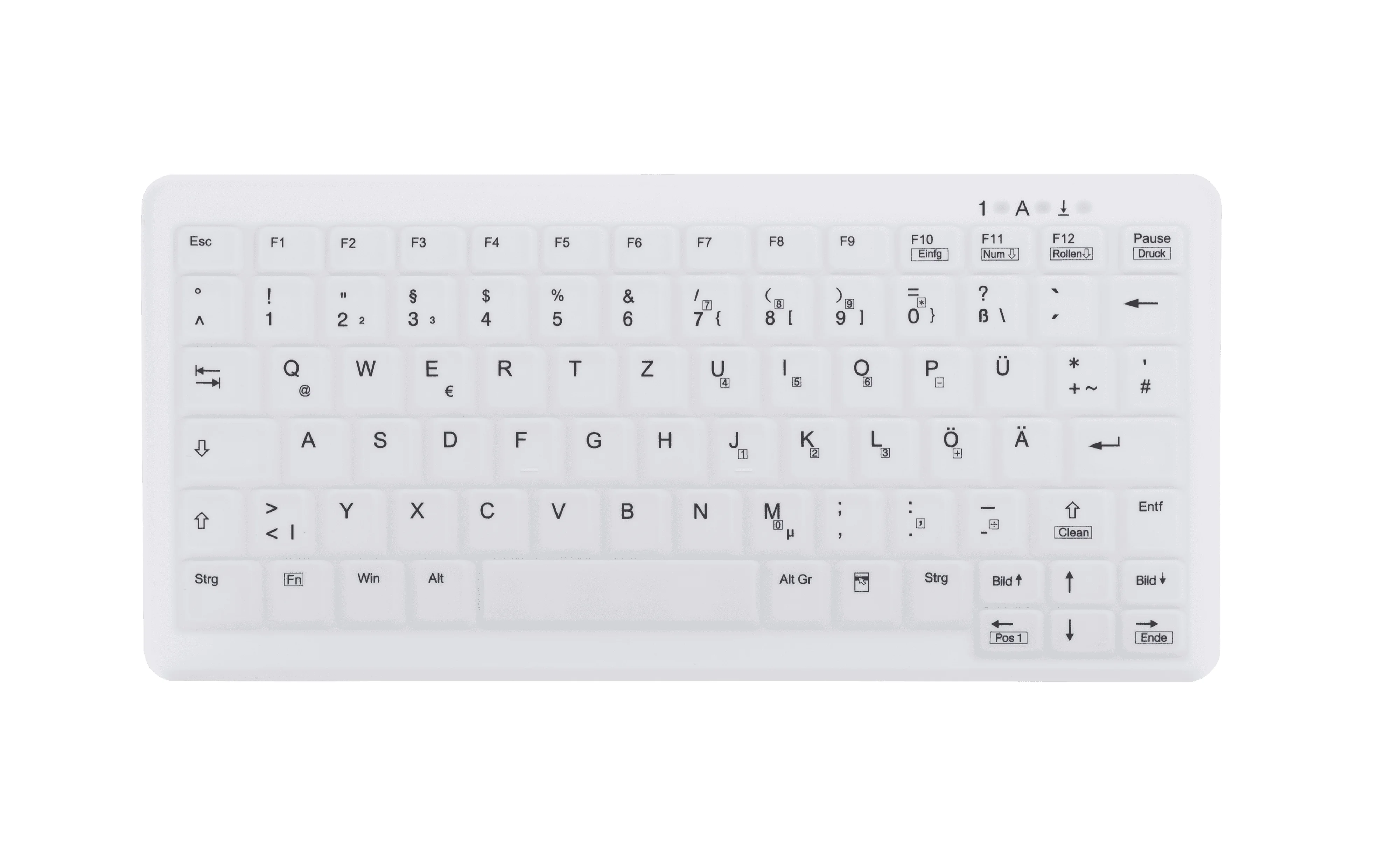 Contour Design Active Key Contour ClassicClean Medizinische Tastatur Abnehmbare Abdeckung Mini Kabelgebunden Weiß DE C4110