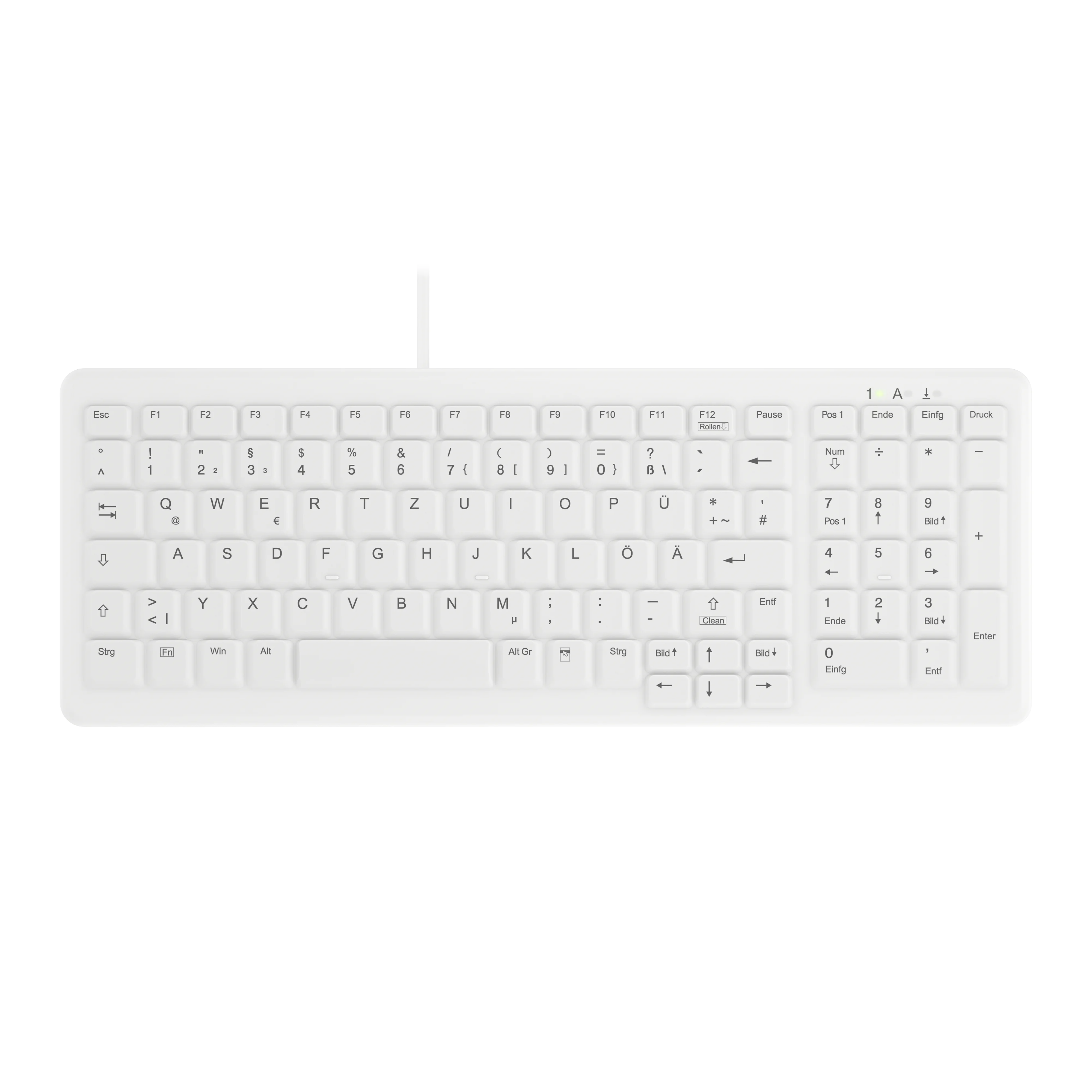 Contour Design Active Key Contour ClassicClean Medizinische Tastatur Abnehmbare Abdeckung Kompakt Kabelgebunden Weiß DE C7000