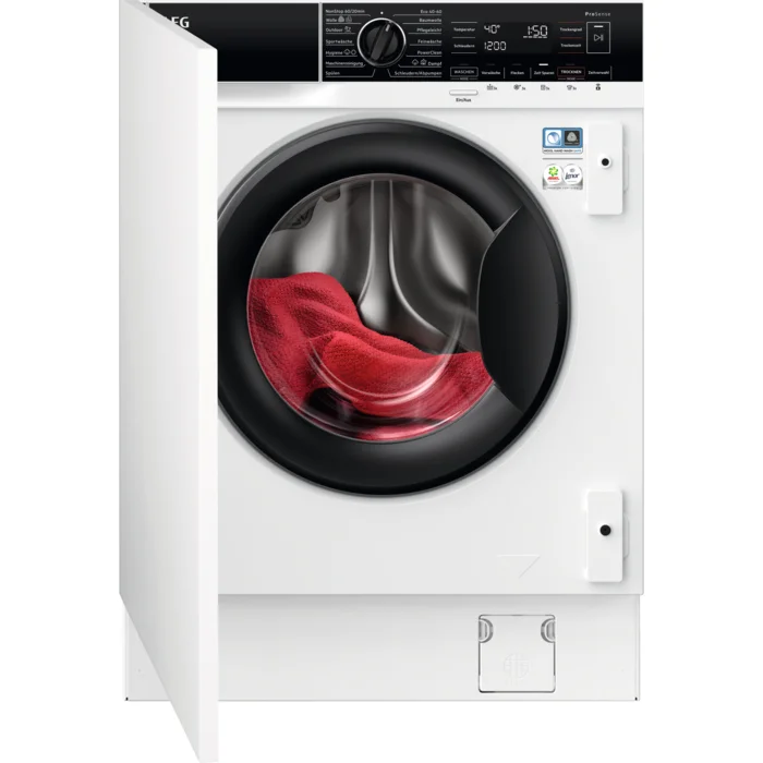 AEG Series 8000 LWR8WI7680 Waschtrockner Integriert Frontlader Weiß