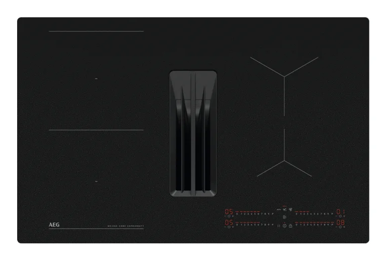 AEG TH84CB0BSZ Schwarz Integriert 83 cm Zonen-Induktionskochfeld 4 Zone(n) Integrierte Haube