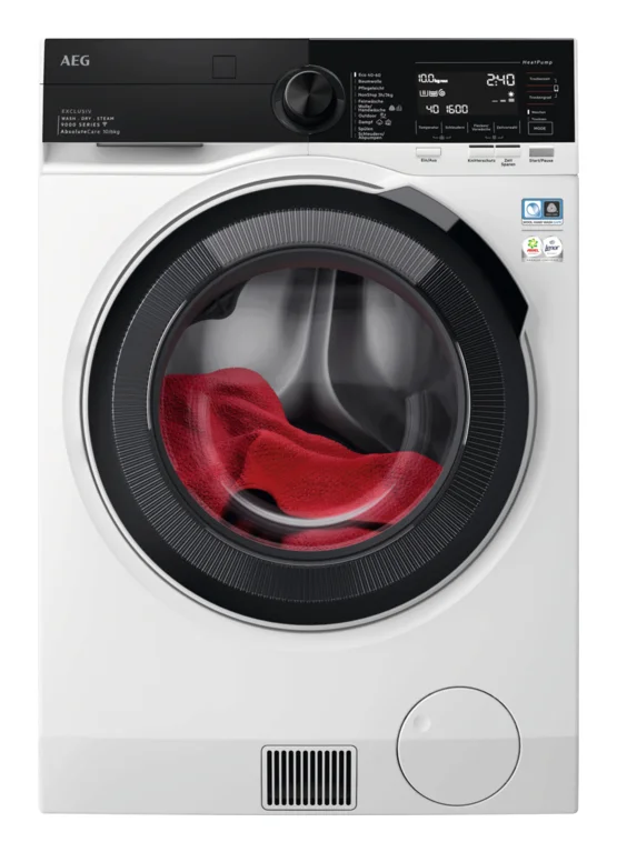 AEG Series 9000 LWR9W81609 Waschtrockner Freistehend Frontlader Weiß