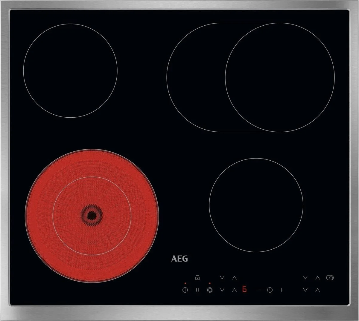 AEG TN64RA06XB Schwarz Integriert 60 cm Keramik 4 Zone(n)