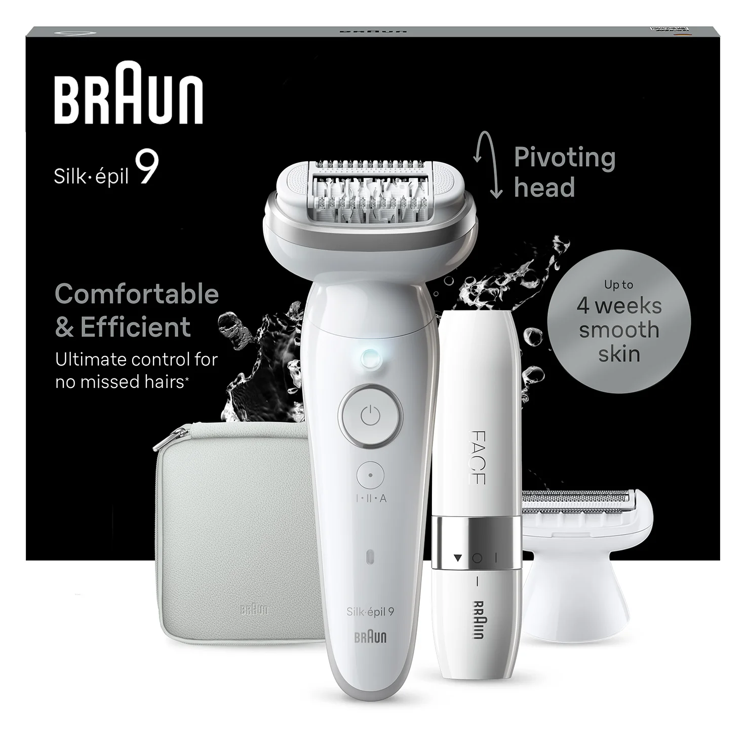 Braun Silk-épil 9 9-341 Epilierer 40 Pinzette Weiß