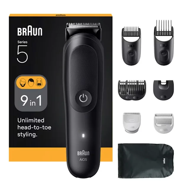 Braun AIO5540 Haartrimmer/-schneider Schwarz 14 Lithium-Ion (Li-Ion)