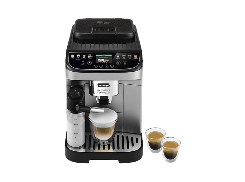 DELONGHI Magnifica Evo Next ECAM310.80.SB - 13 Rezepte, 3 Benutzerprofile, einfache Bedienung, Kaffeevollautomat Silber/Schwarz