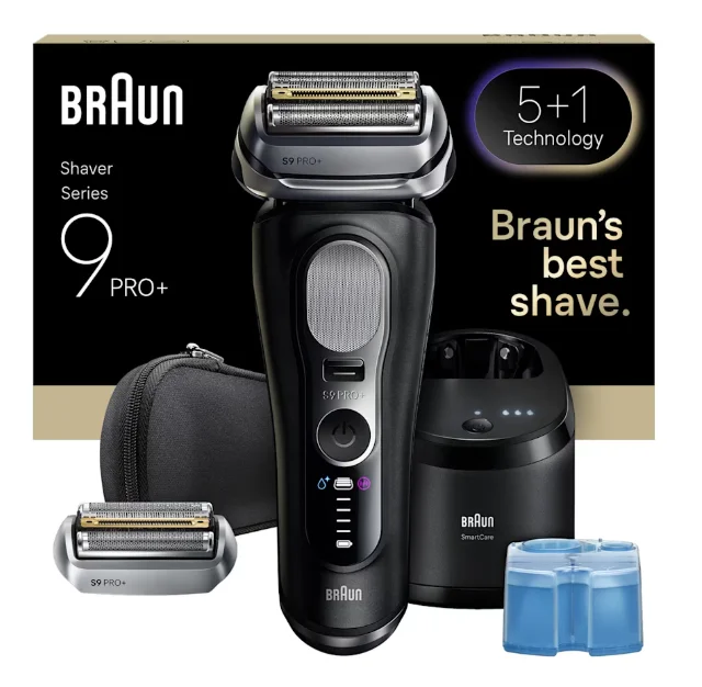 Braun Series 9 Pro+ 9660CCPS Folienschaber Trimmer Schwarz, Silber