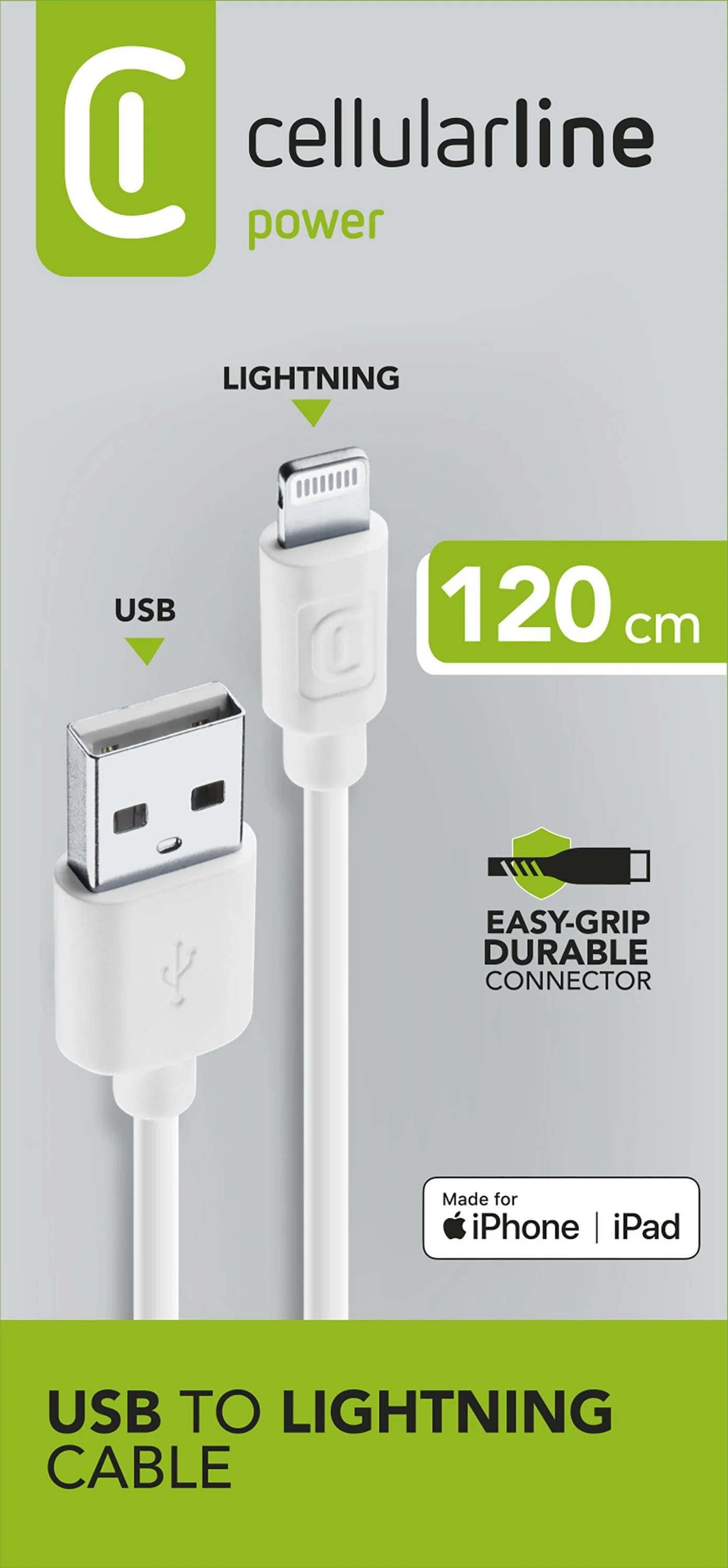 Cellularline Power Cable 120cm - Lightning